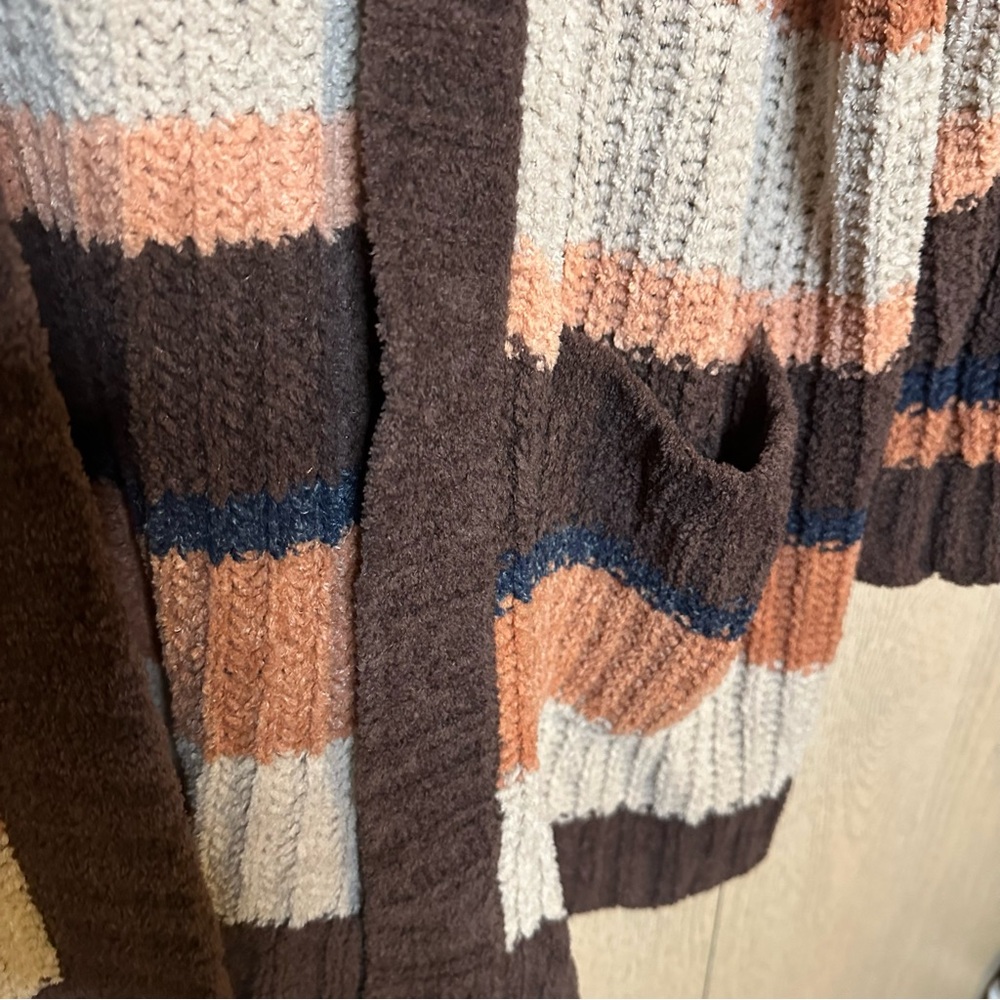American Eagle Multicolored Striped Open Front Sweater Cardigan Oversized XS/S - Picture 8 of 12